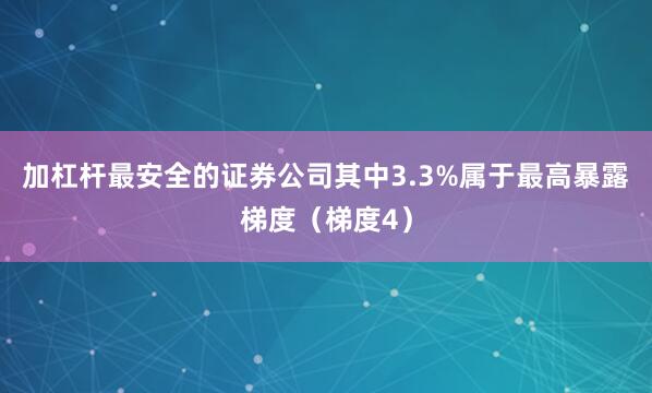 加杠杆最安全的证券公司其中3.3%属于最高暴露梯度（梯度4）