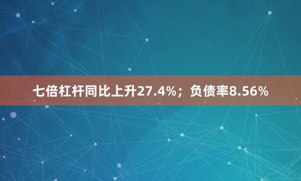 七倍杠杆同比上升27.4%；负债率8.56%
